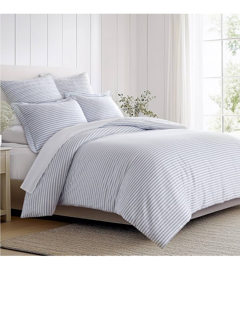 Levtex Home Martha Stripe Blue
Reversible Full/Queen Comforter Set